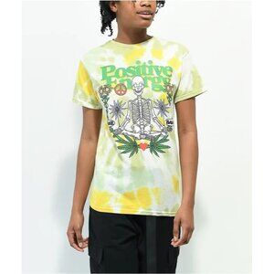 Your Highness Positive Energy Tie Dye Tee - Skeleton Graphic Streetwear  Size XS